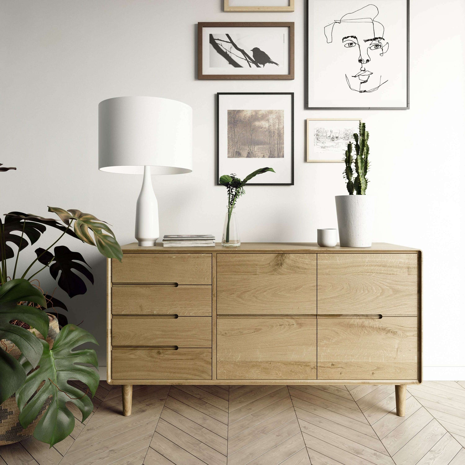 Scandic Solid Oak Large Sideboard - Sideboard - Heart of Kitchens