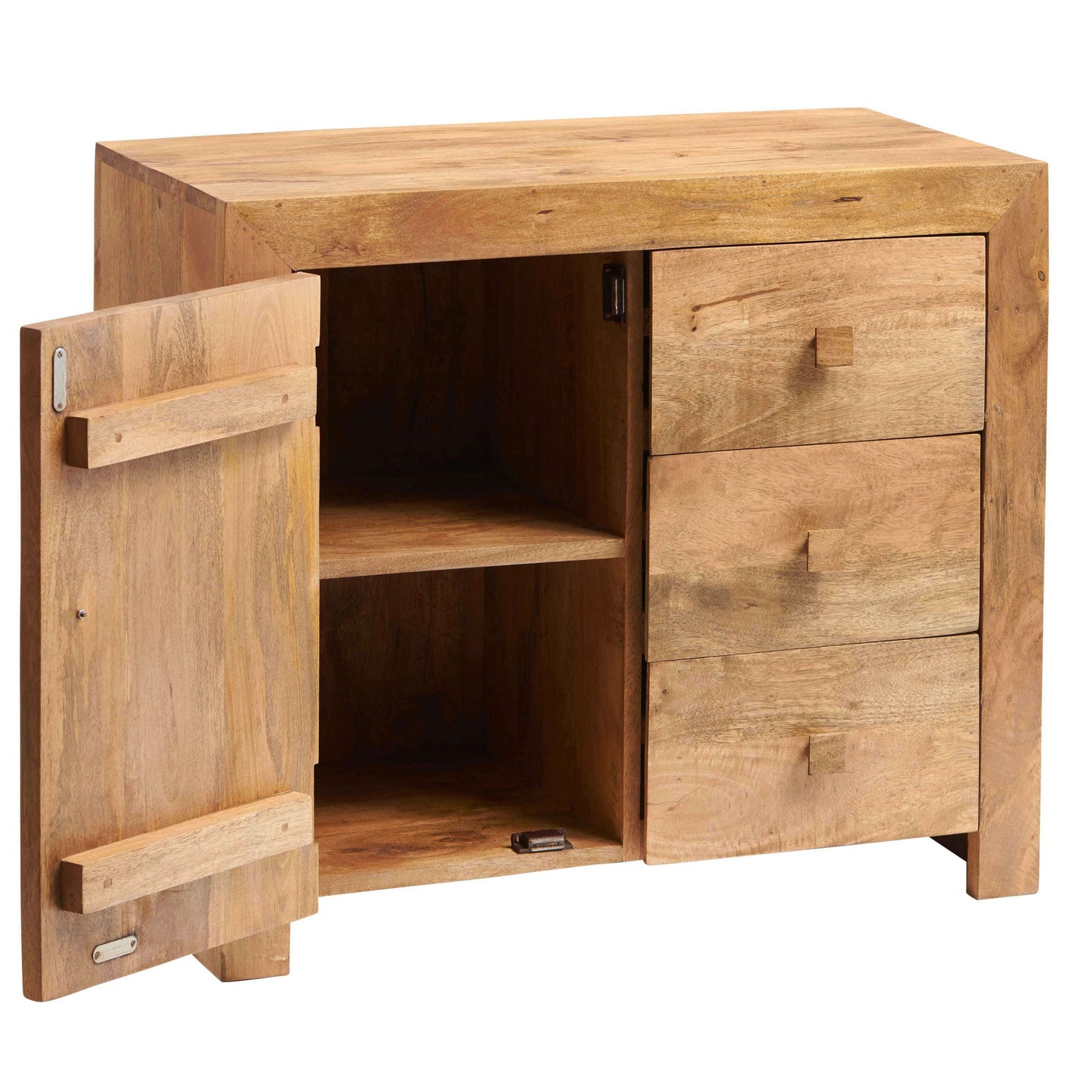 Toko Light Mango Wood 3 Drawer Sideboard - Sideboard - Heart of Kitchens
