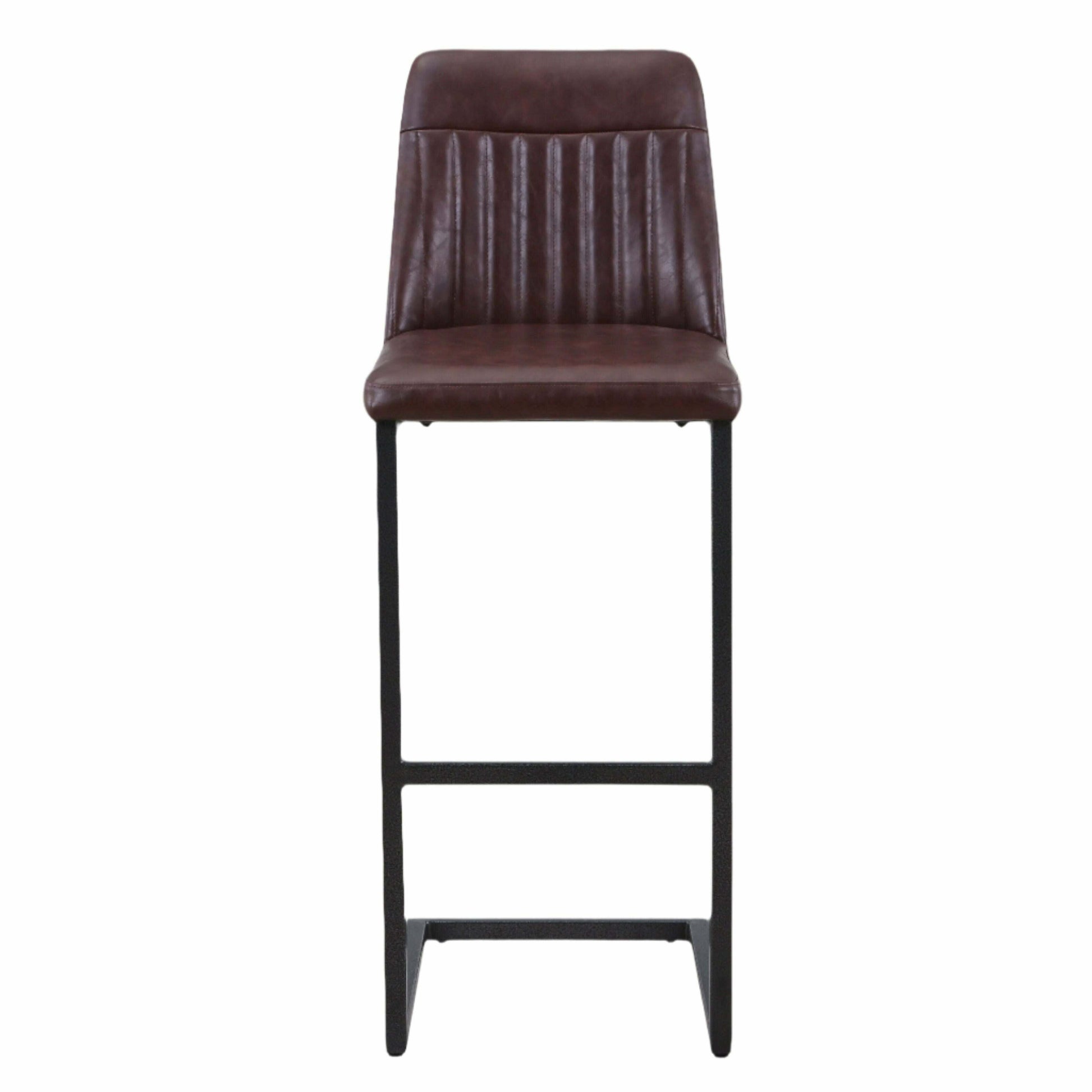 Vintage PU Leather Bar Stool (Set of 2) - Bar Stool - Heart of Kitchens