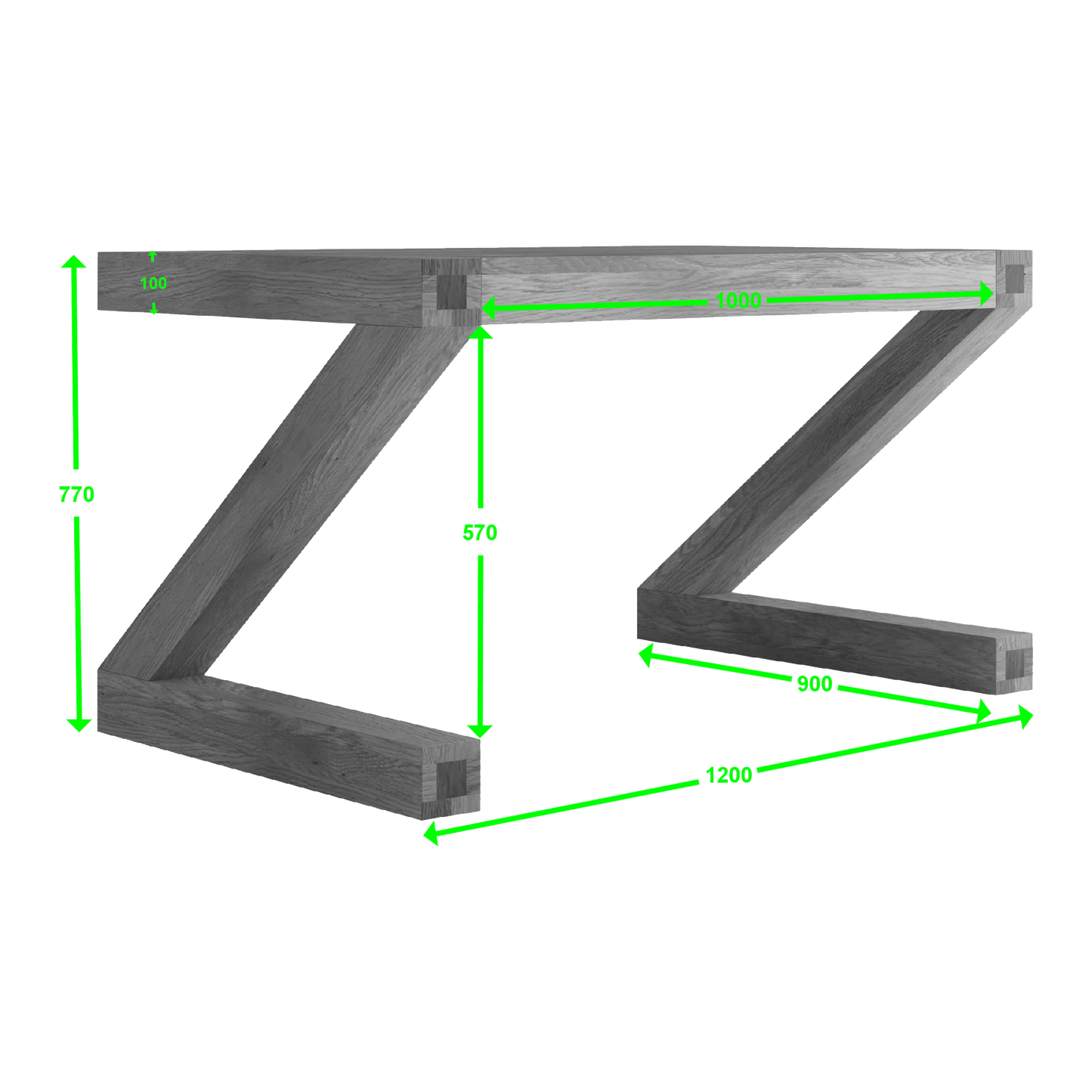 Z Solid Oak Small Dining Table - Dining Table - Heart of Kitchens