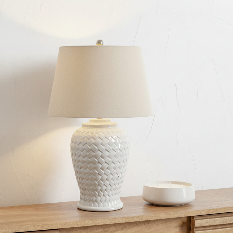 Woven Ceramic Table Lamp