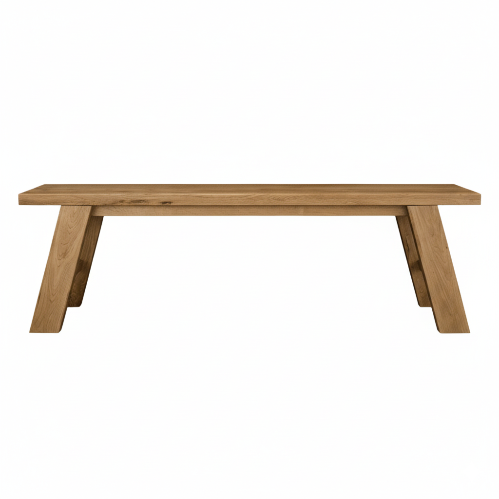 Deluxe Solid Oak Standard Dining Bench