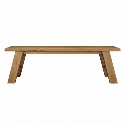 Deluxe Solid Oak Standard Dining Bench