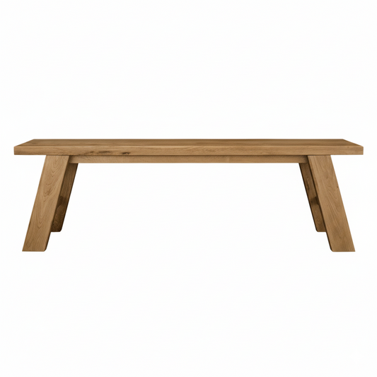 Deluxe Solid Oak Standard Dining Bench