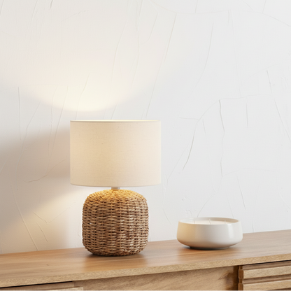 Acer Natural Woven Small Table Lamp