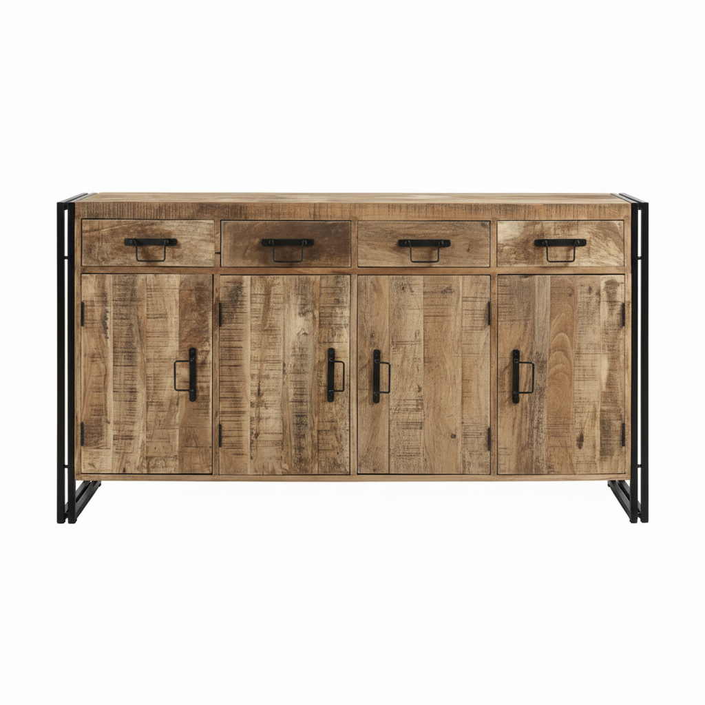 Cosmo Industrial Extra Large Reclaimed Wood Sideboard