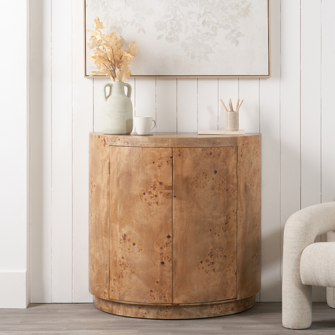 Newborough Burr Wood Effect 2 Door Sideboard