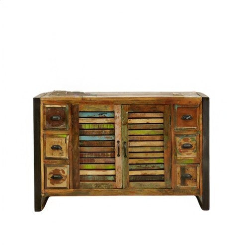 Urban Chic Reclaimed Wood 6 Drawer Sideboard - Sideboard - Heart of Kitchens