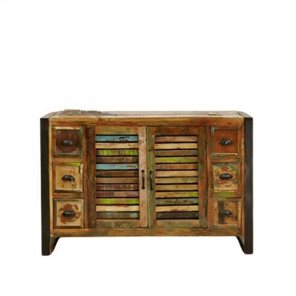 Urban Chic Reclaimed Wood 6 Drawer Sideboard - Sideboard - Heart of Kitchens