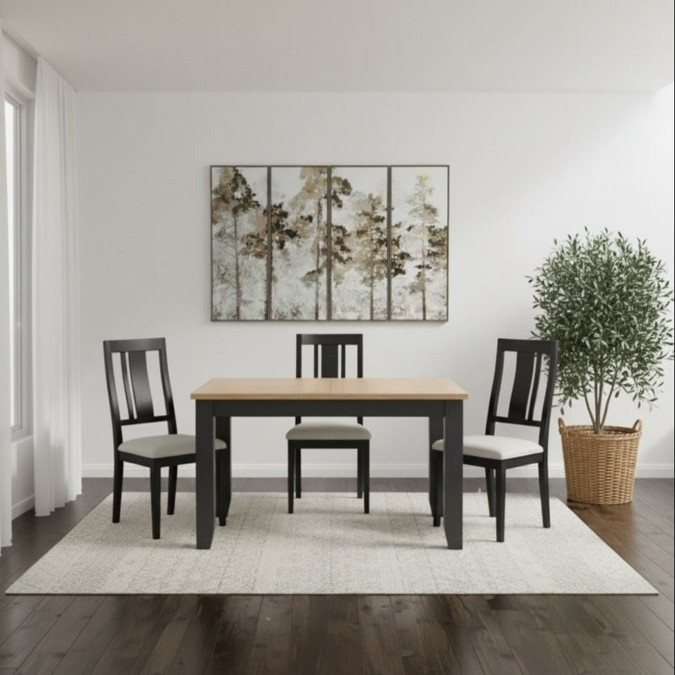 Bordeaux 1.4m Dark Grey Extendable Dining Table