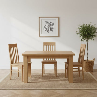 Dewsbury Oak 1.25M Butterfly Extendable Dining Table