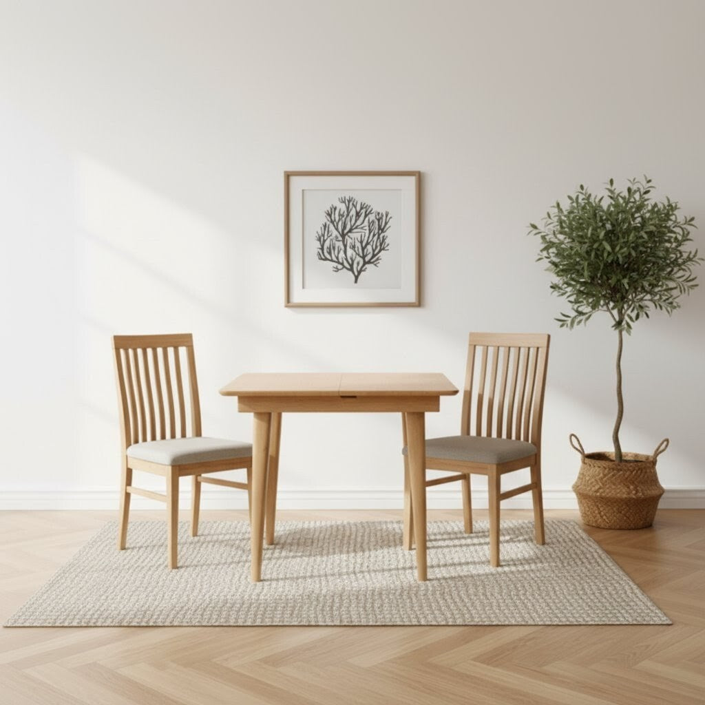 Arlo Oak Square Extendable Dining Table
