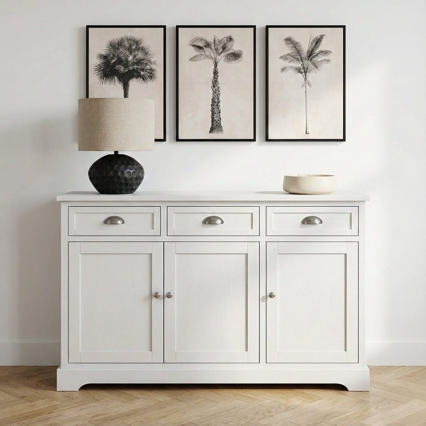 Croft Linen Pine Wood Sideboard