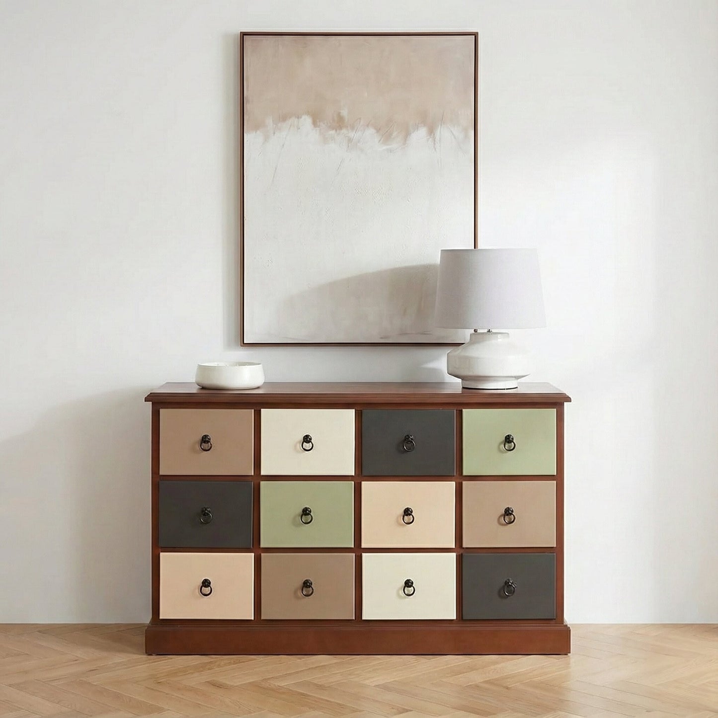 Loft Multicoloured Pine Wood Sideboard