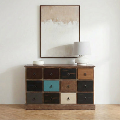 Loft Multicoloured Pine Wood Sideboard