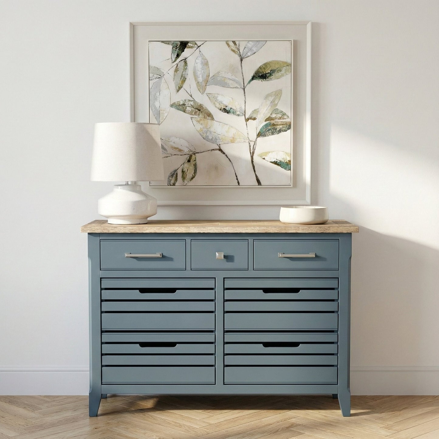 Signature Blue Oak Top Sideboard