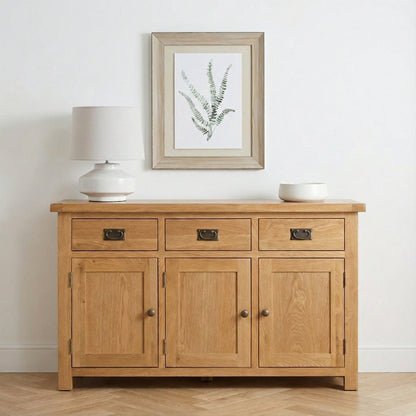 Dewsbury Oak 3 Door Sideboard