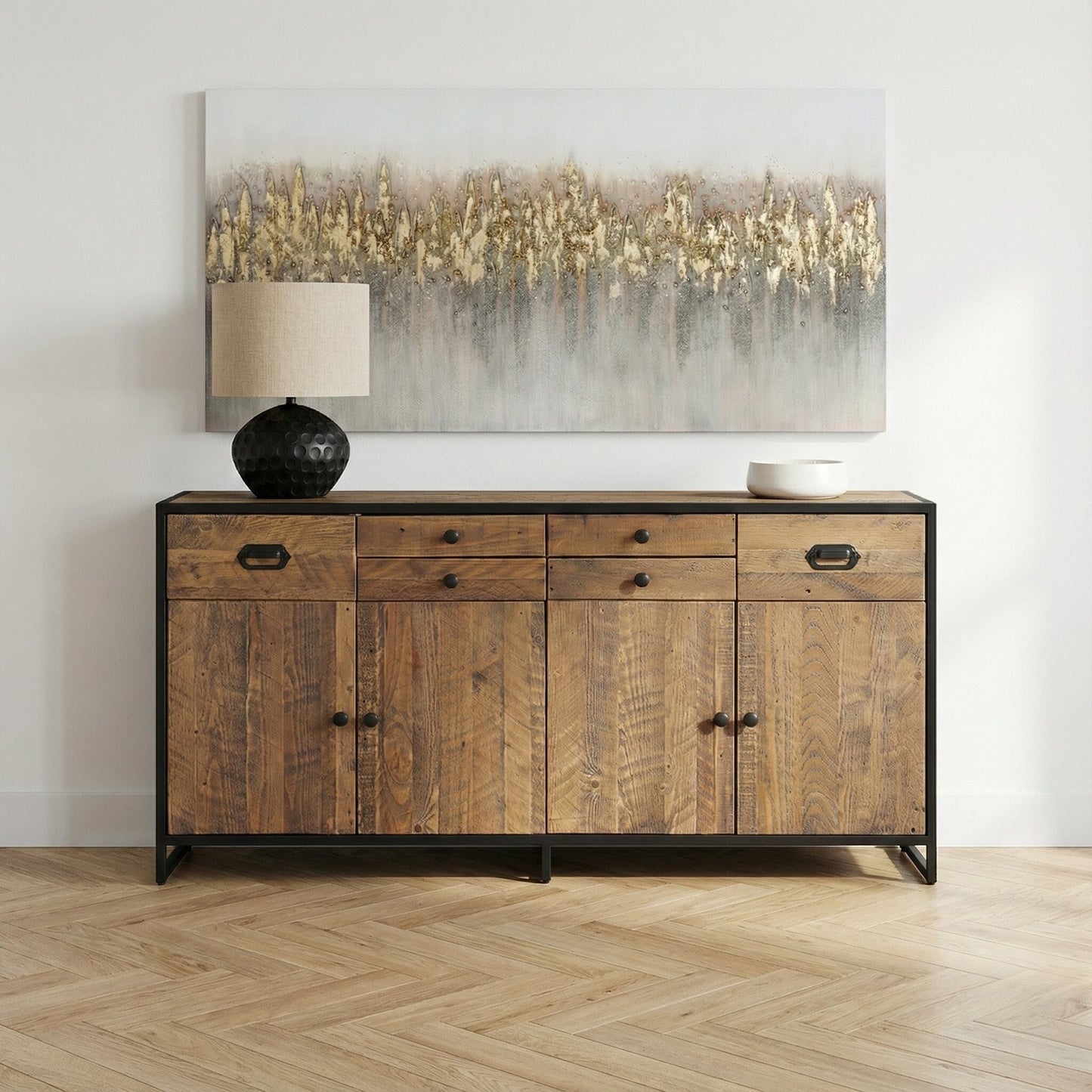 Ooki Reclaimed Wood Large Door / Drawer Sideboard