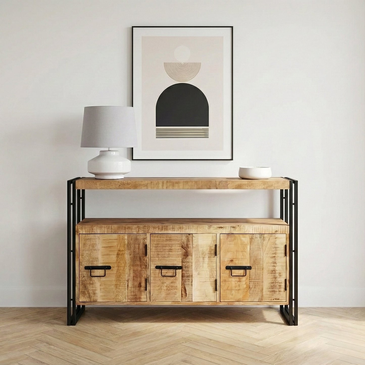 Cosmo Industrial Reclaimed Wood Sideboard