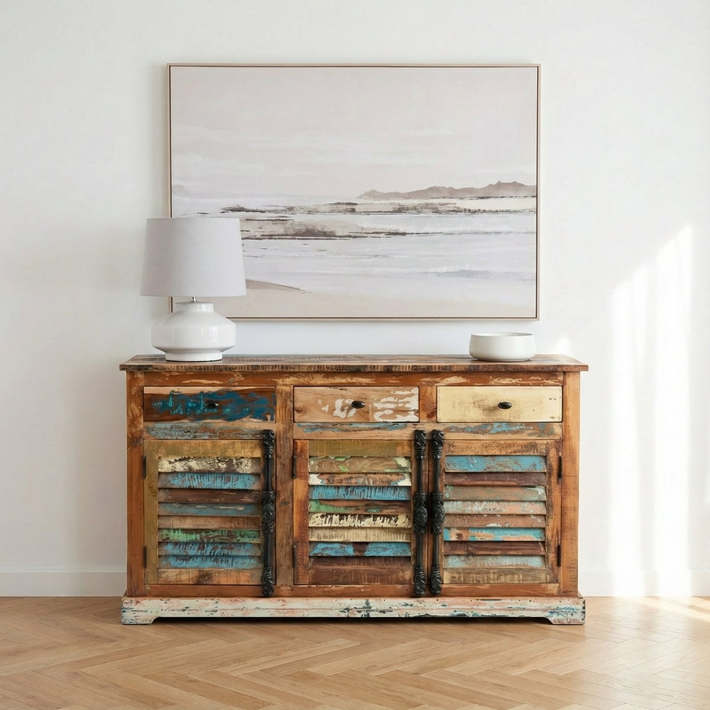 Coastal Reclaimed Wood Large Sideboard