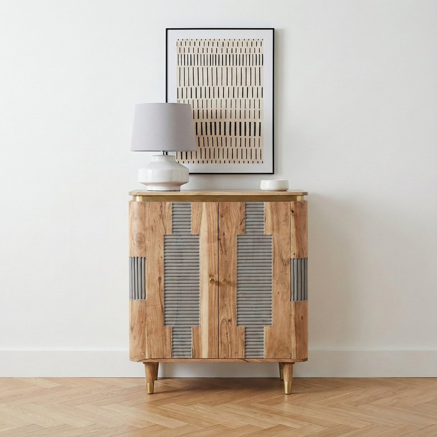 Hawksy Acacia Wood 2 Doors Sideboard