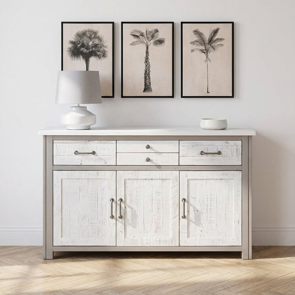 Greystone Reclaimed Wood Sideboard 3 Doors / 4 Drawers