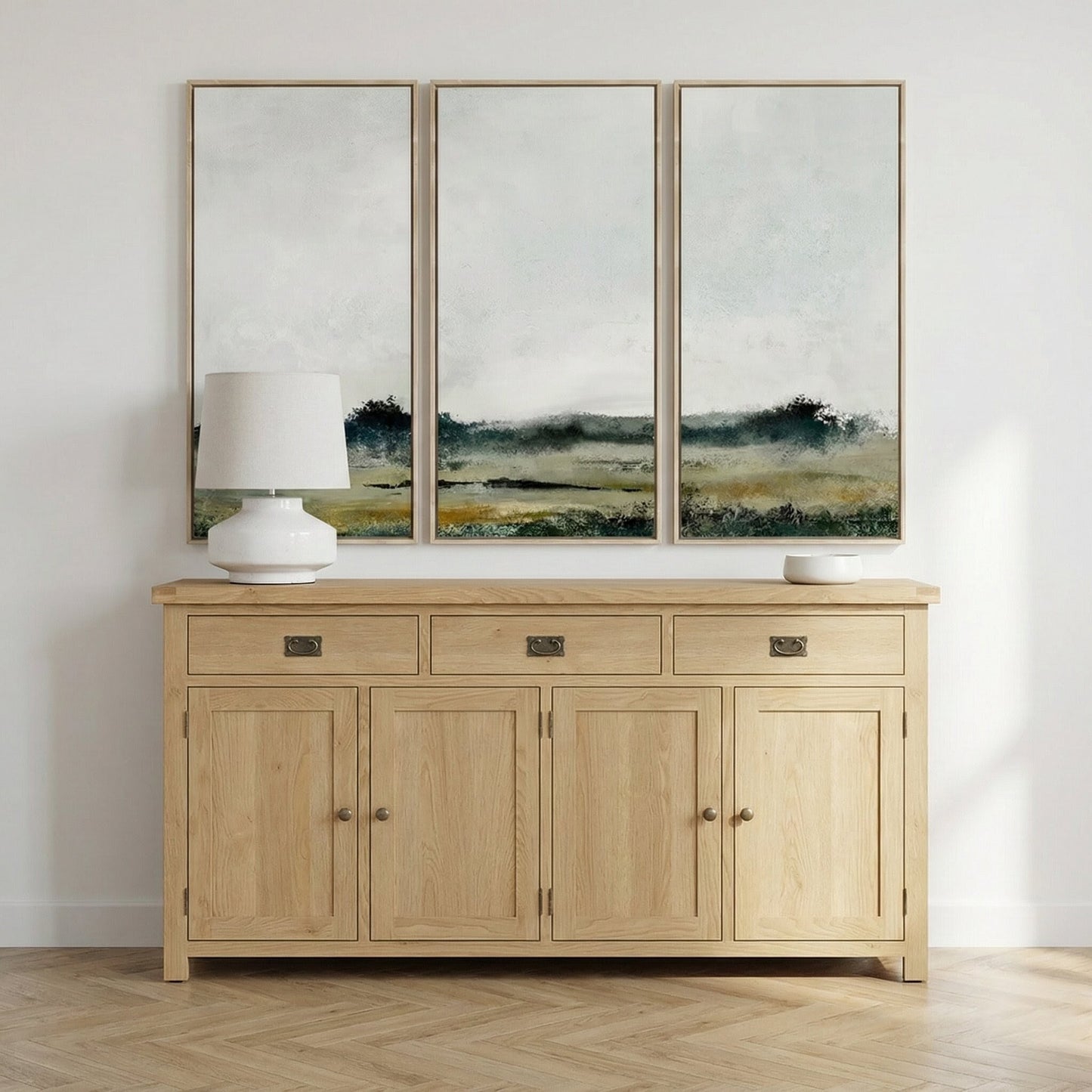 Dewsbury Oak 4 Door Sideboard