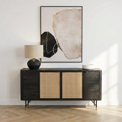 Fiji Black Acacia Wood Sideboard