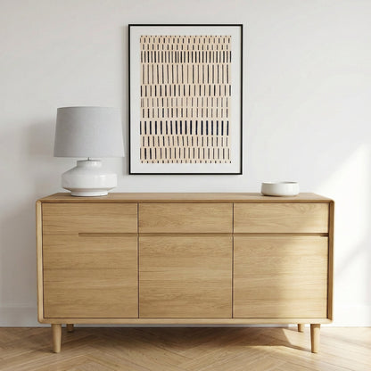 Scandic Solid Oak 3 Door Large Sideboard