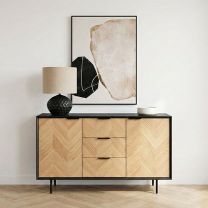 Hailee Pine Wood 2 Door 3 Drawer Sideboard