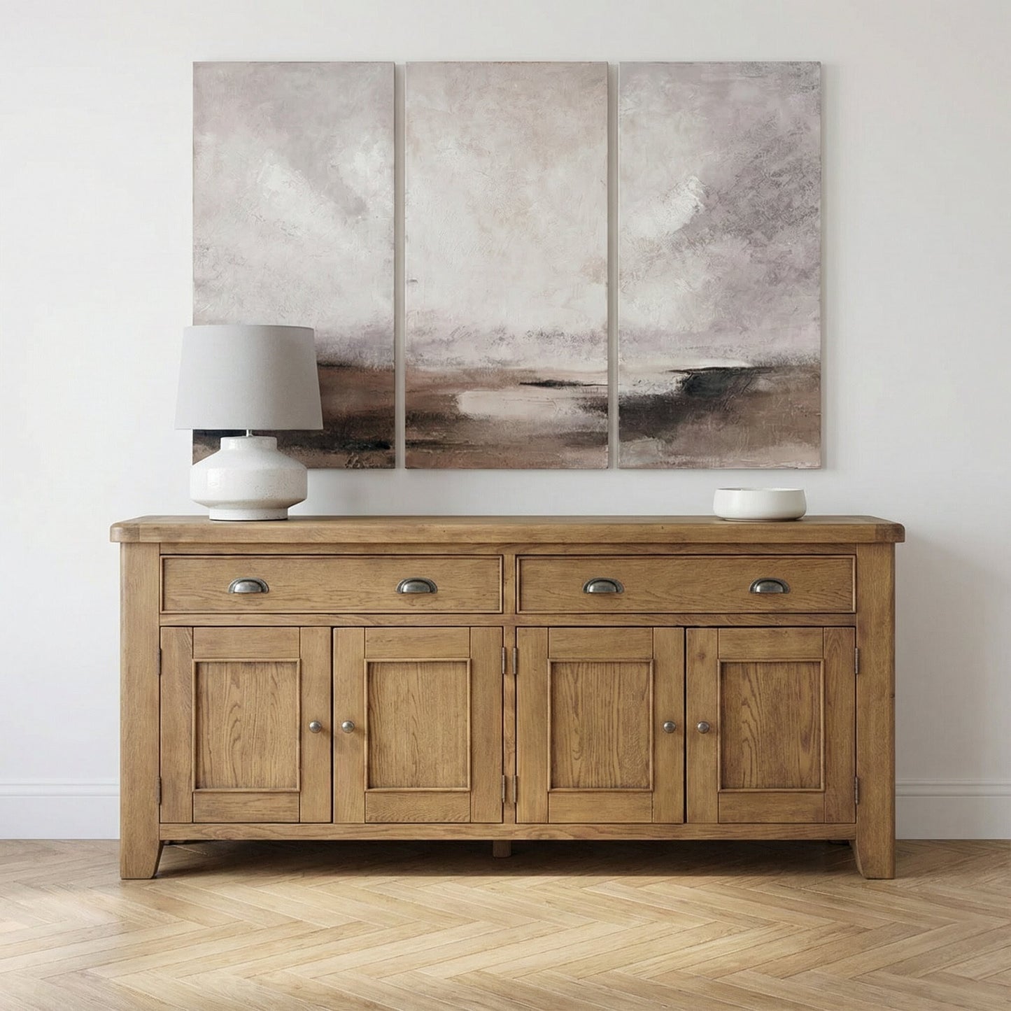 Eaton Country Oak 4 Door Sideboard
