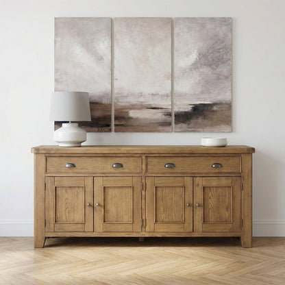 Eaton Country Oak 4 Door Sideboard