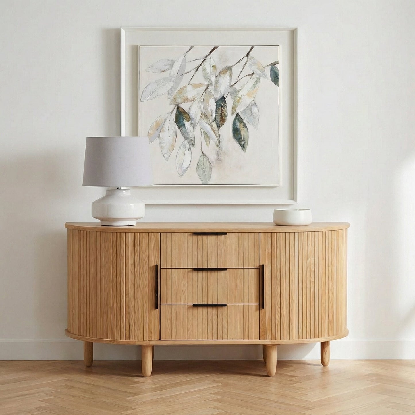 Terra Luna Oak Curved Sideboard