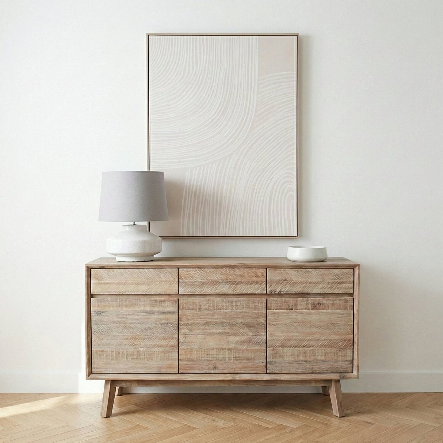 Kalmar Sand Wash Acacia Wood Sideboard