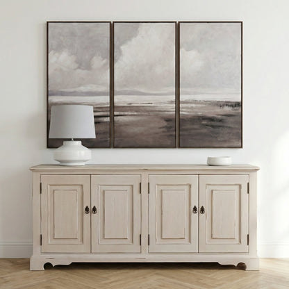 Elden Distressed Mahogany White Sideboard