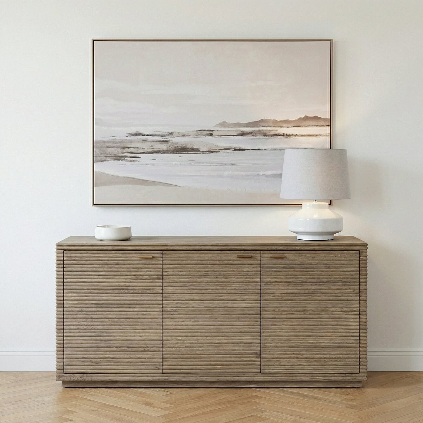 Solara Ribbed Oak Sideboard