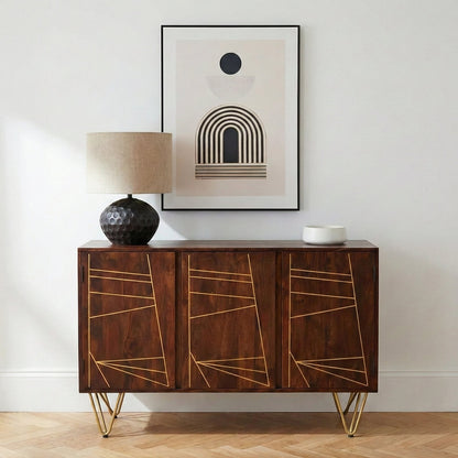 Dark Gold Inlay Sideboard