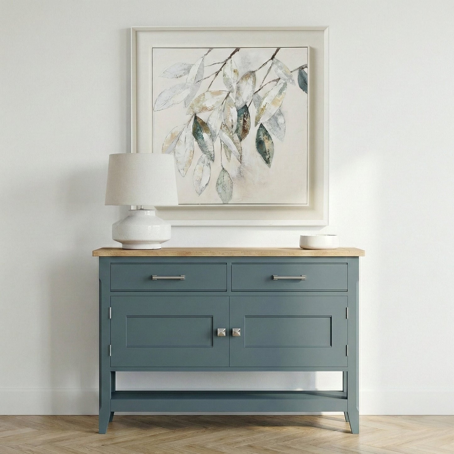 Signature Blue Small Oak Top Sideboard