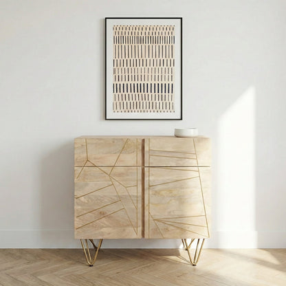 Light Gold 2 Door Medium Sideboard