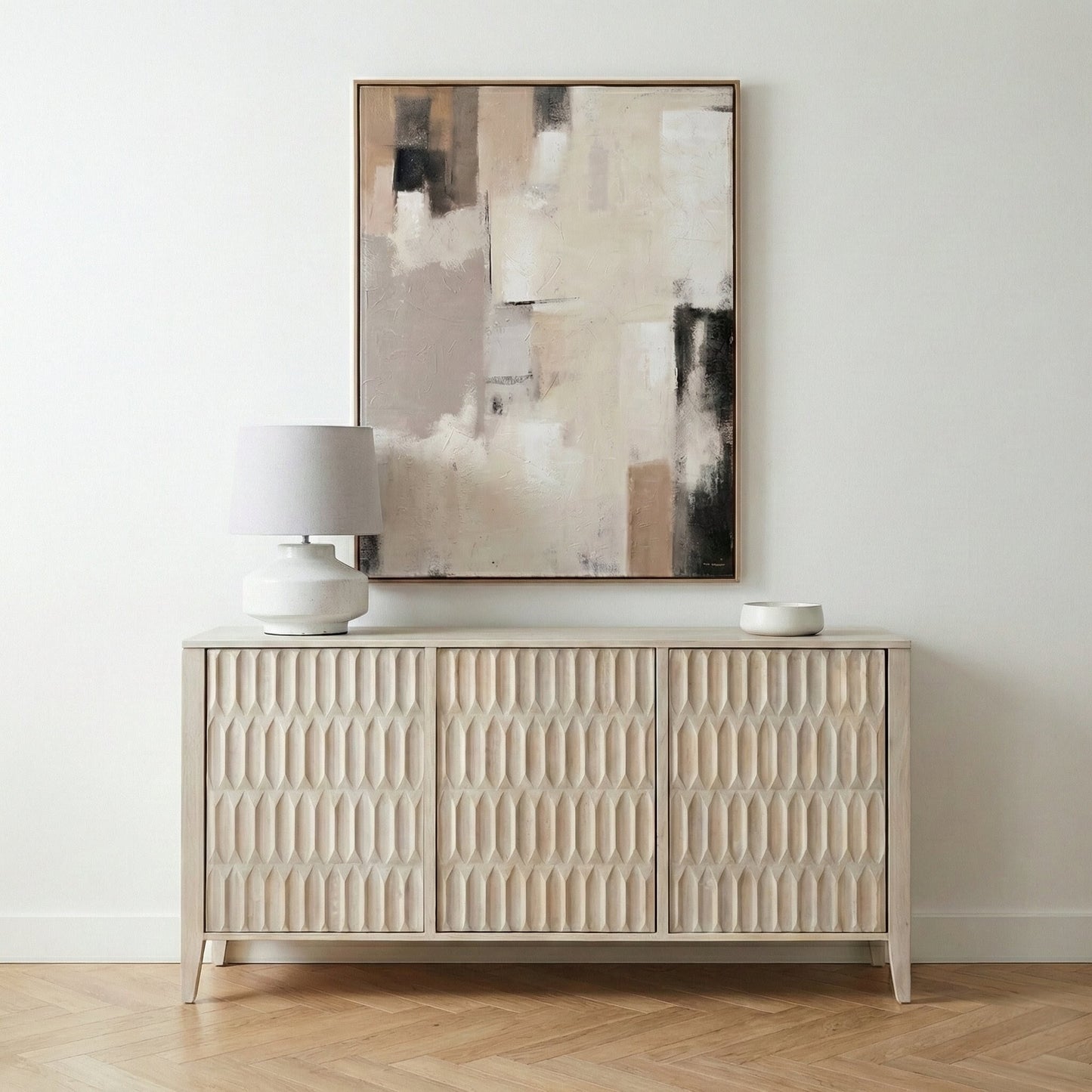 Khao Light Grey Mango Wood Sideboard