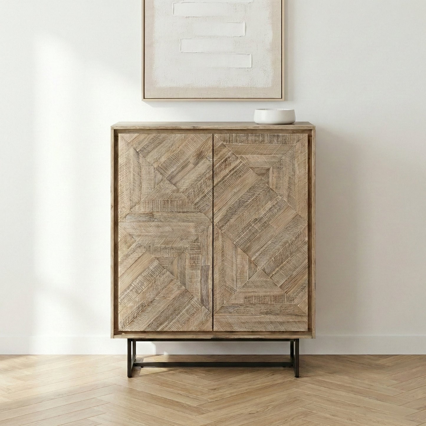 Marca Sand Wash Acacia Wood 2 Door Sideboard