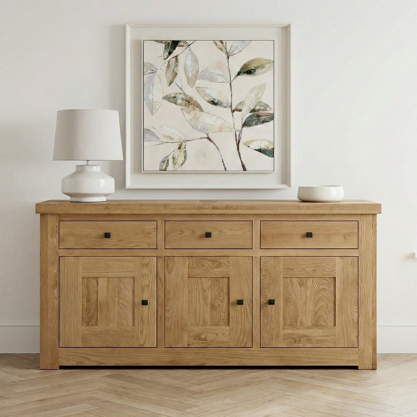 Bordeaux Solid Oak 3 Door 3 Drawer Sideboard