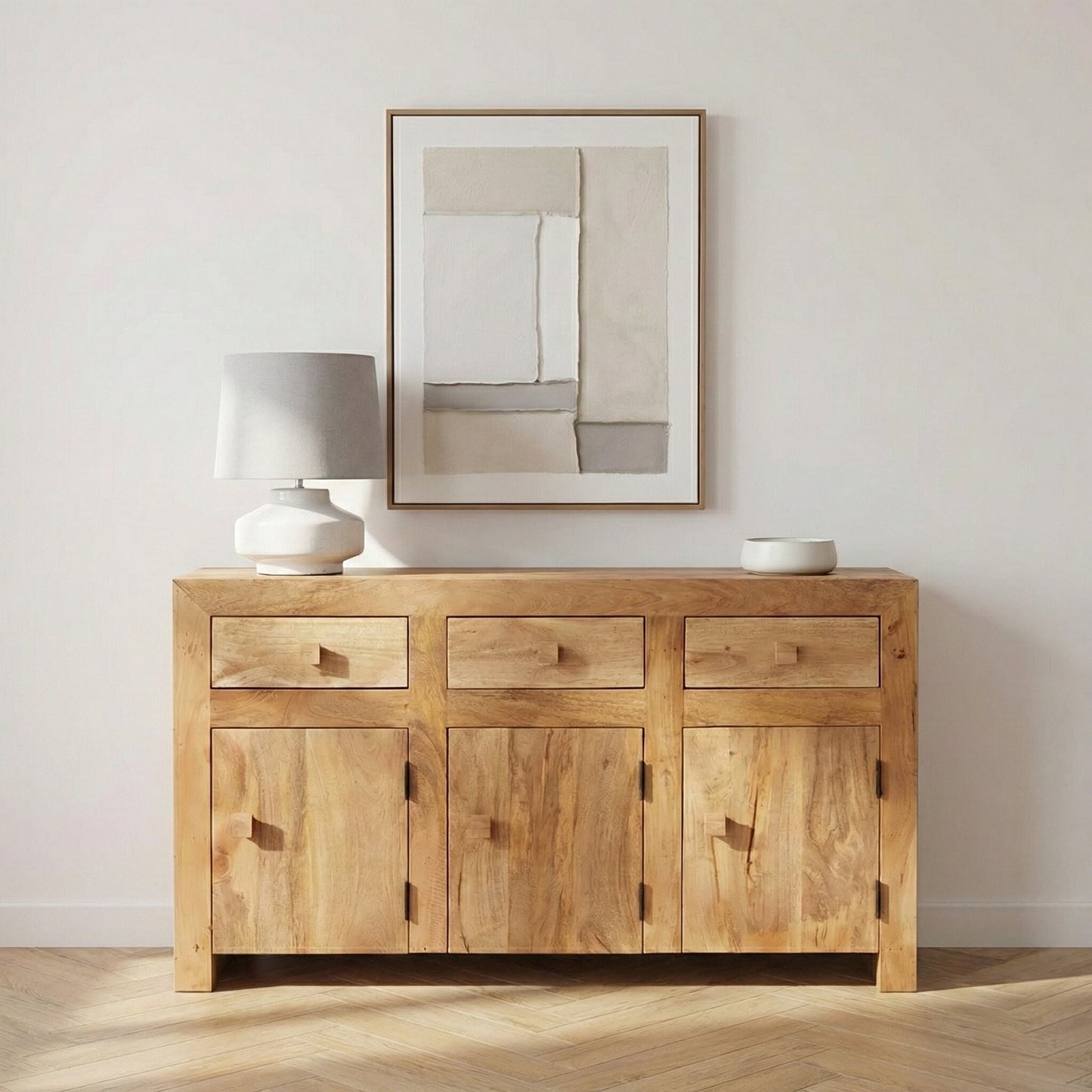 Nala Light Mango Wood Large Sideboard