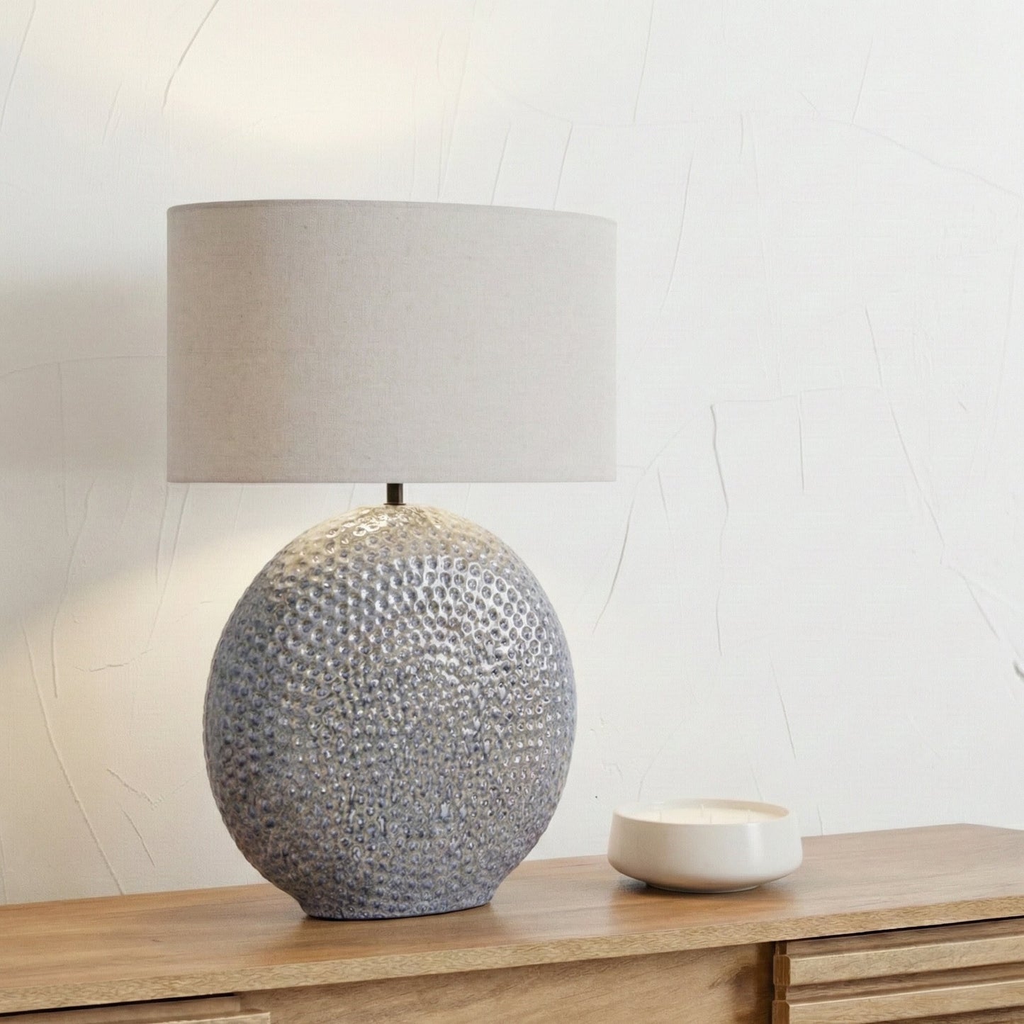Lugo Ceramic Grey Table Lamp