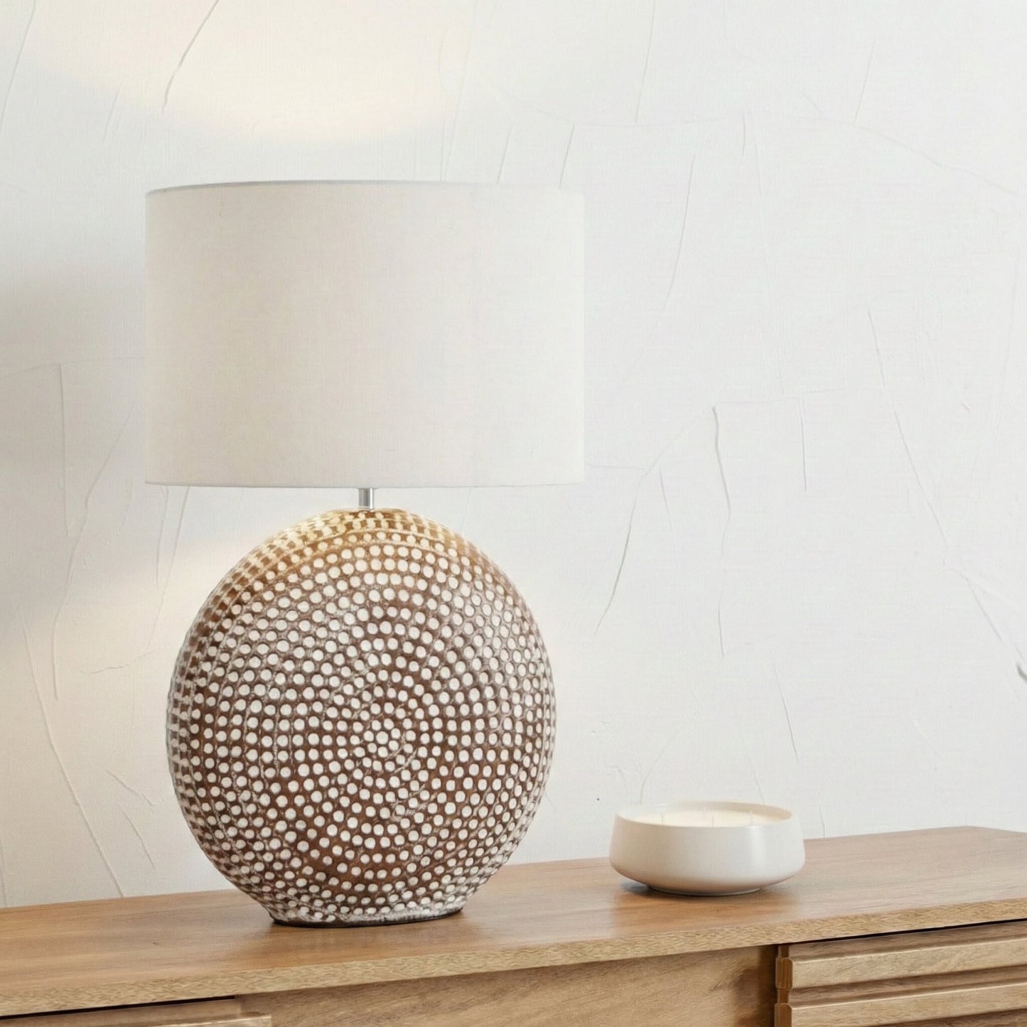 Chariot Round Ceramic Table Lamp