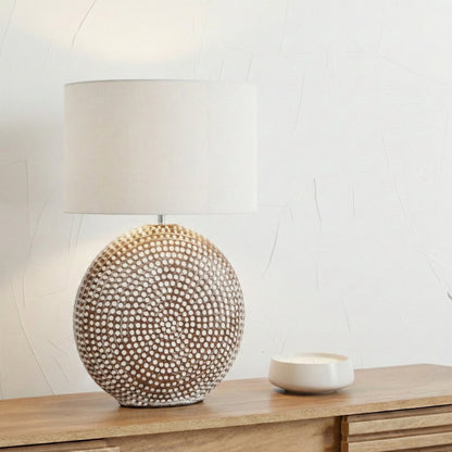 Chariot Round Ceramic Table Lamp