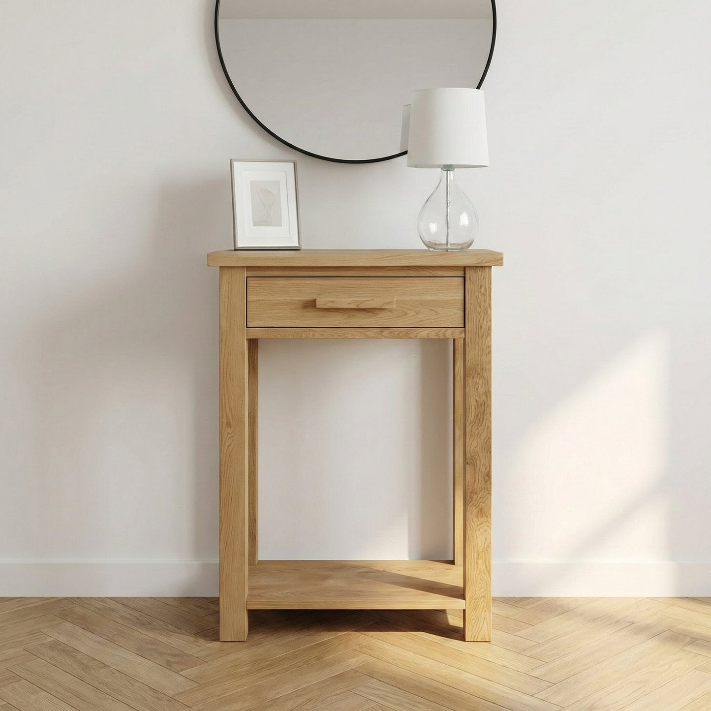 Opus Solid Oak Small Console Table