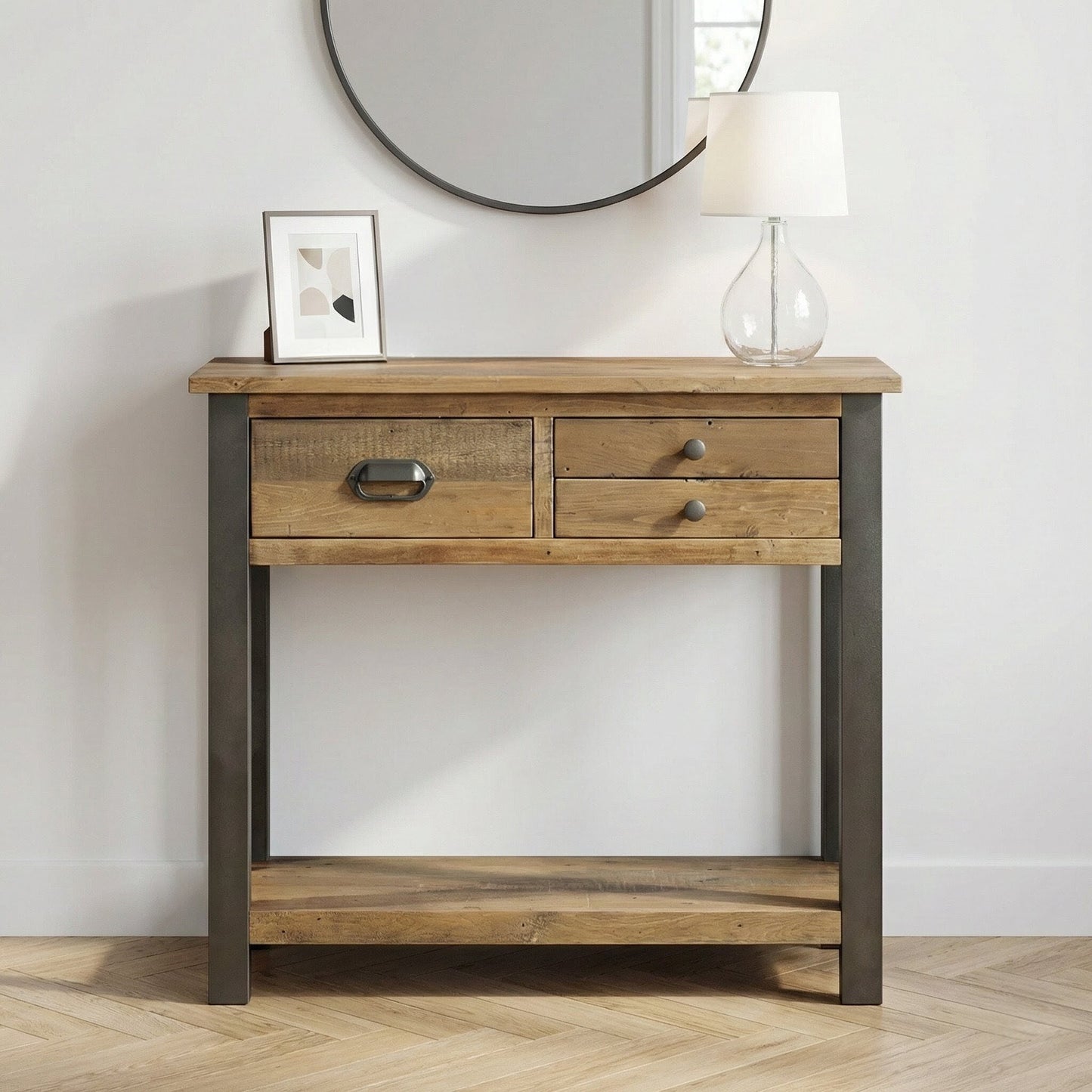 Urban Elegance - Reclaimed Wood Small Console Table