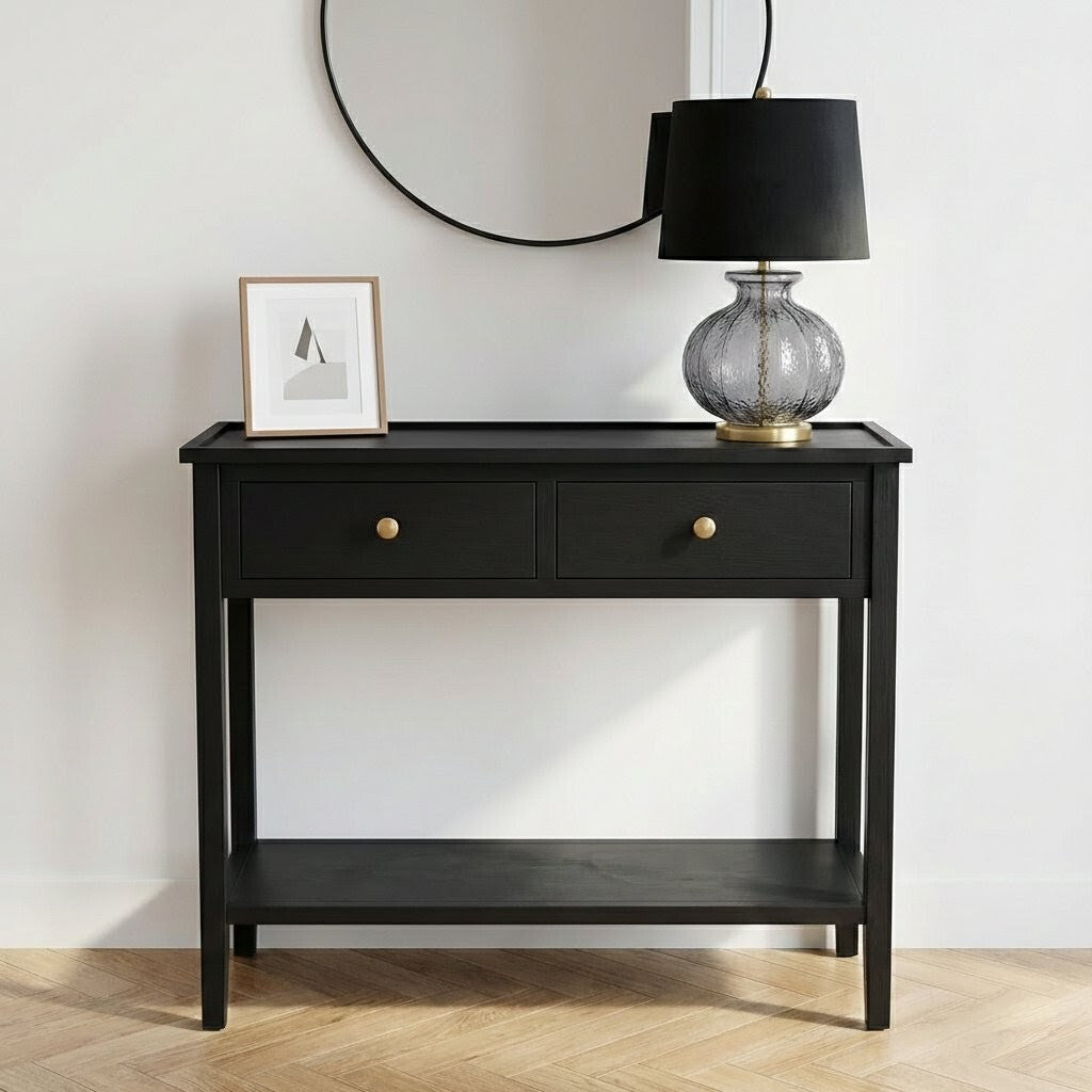 Chelmsford Pine Wood 2 Drawer Console Table