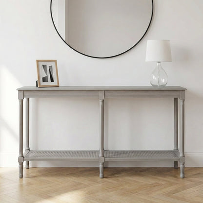 Serene Rattan Large Console Table